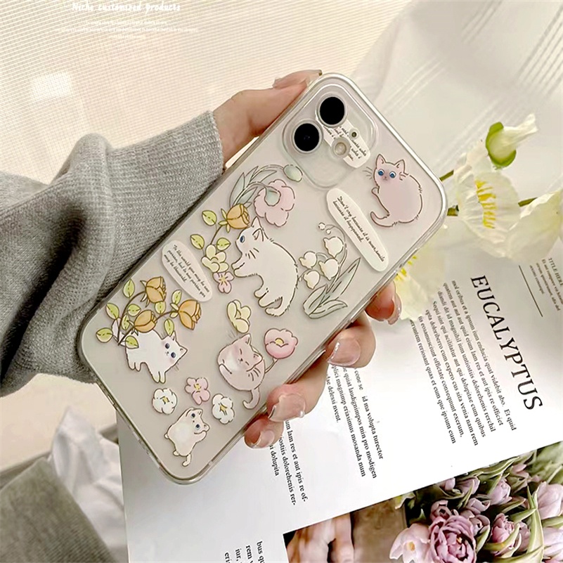 Soft Case Bahan Silikon Desain Kucing 50A 50o Untuk Realme 9i C35 C31 C25Y C21Y C15 C12 C11 8i 8 7 Pro 5 5s 5i 6i C21 C20A C20A C15 C12 C11