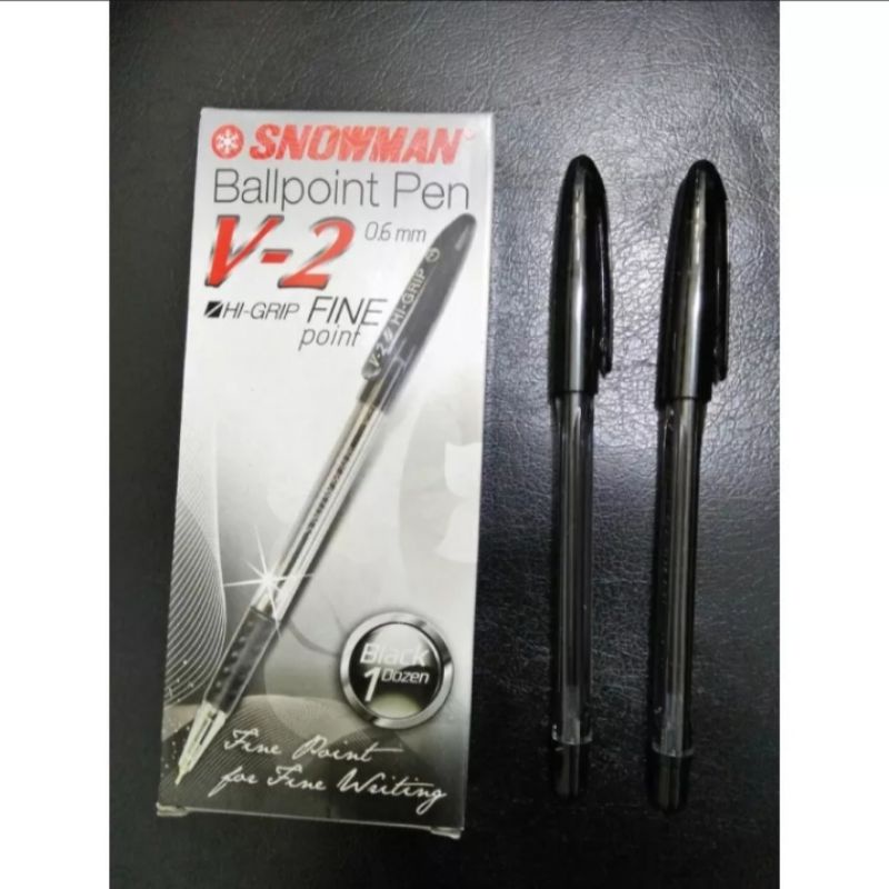 

BULPEN SNOWMAN V2 (Hitam) / perpack isi 12 pcs