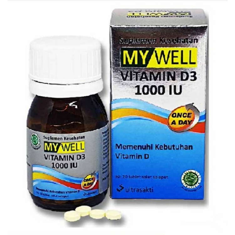 Mywell / My Well Vitamin D3 1000 IU 20 tablet (EXP sep'23)