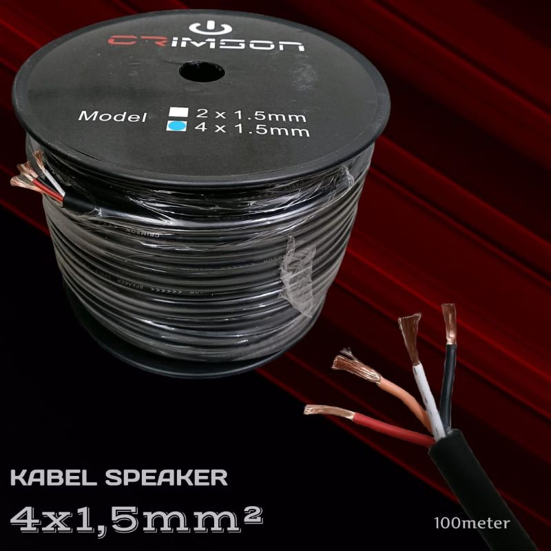 KABEL SPEAKER CRIMSON ISI 4x1.5mm HARGA PERMETER