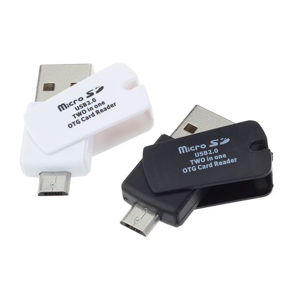 CARD READER OTG 2 SLOT MICRO SD TO MOBILE PHONE LAPTOP