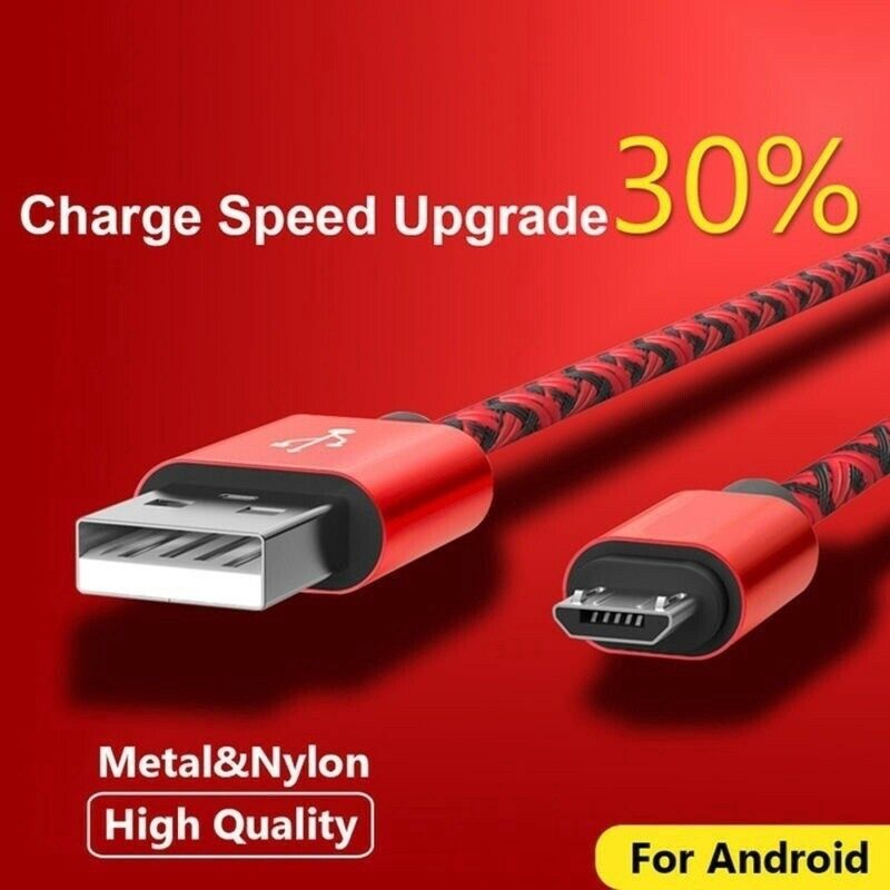 Kabel Data/Charger Micro Usb Fast Charging 1/2/3m Model Kepang Untuk Android