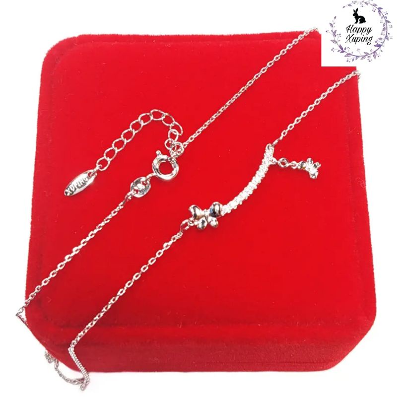 SET KALUNG XUPING ASLI TITANIUM FASHION KOREA LAPIS-EMAS MODEL KOYE LIONTIN KUPU-KUPU+MATA LISTRING 