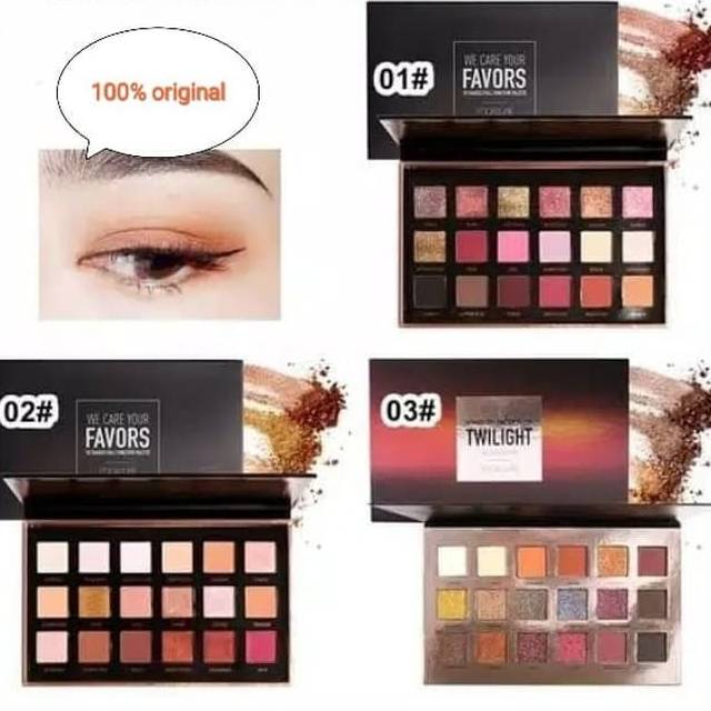 Focallure eyeshadow 18 colours PALETTE/focallure eyeshadow/warna