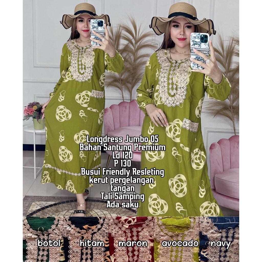 DASTER LONGDRESS ARAB JUMBO GROSIR