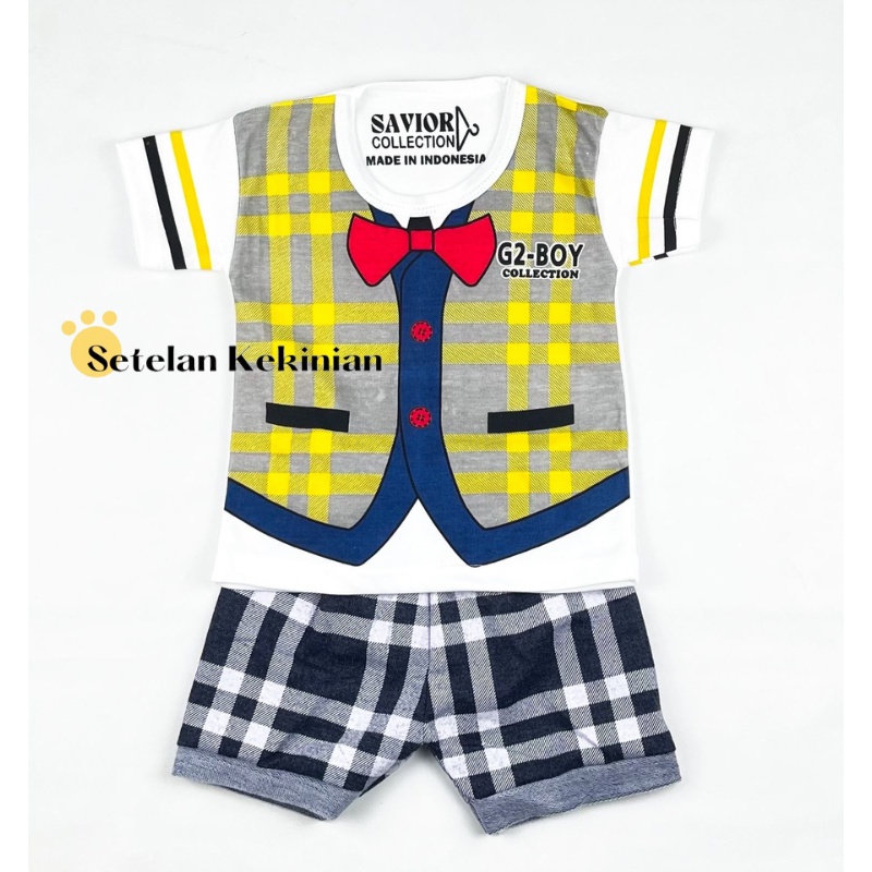 Set Anak Laki Laki 0-12bulan Model Gambar Rompi Lucu Newborn Kado Akikah Keren Set Baby Boy Murah