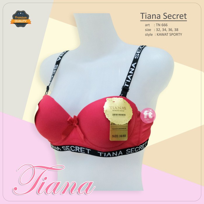 BRA PUSH UP TIANA KAWAT BH KAWAT REMAJA DEWASA SECRET TIANA CELANA DALAM LACE WANITA IMPORT BAHAN
