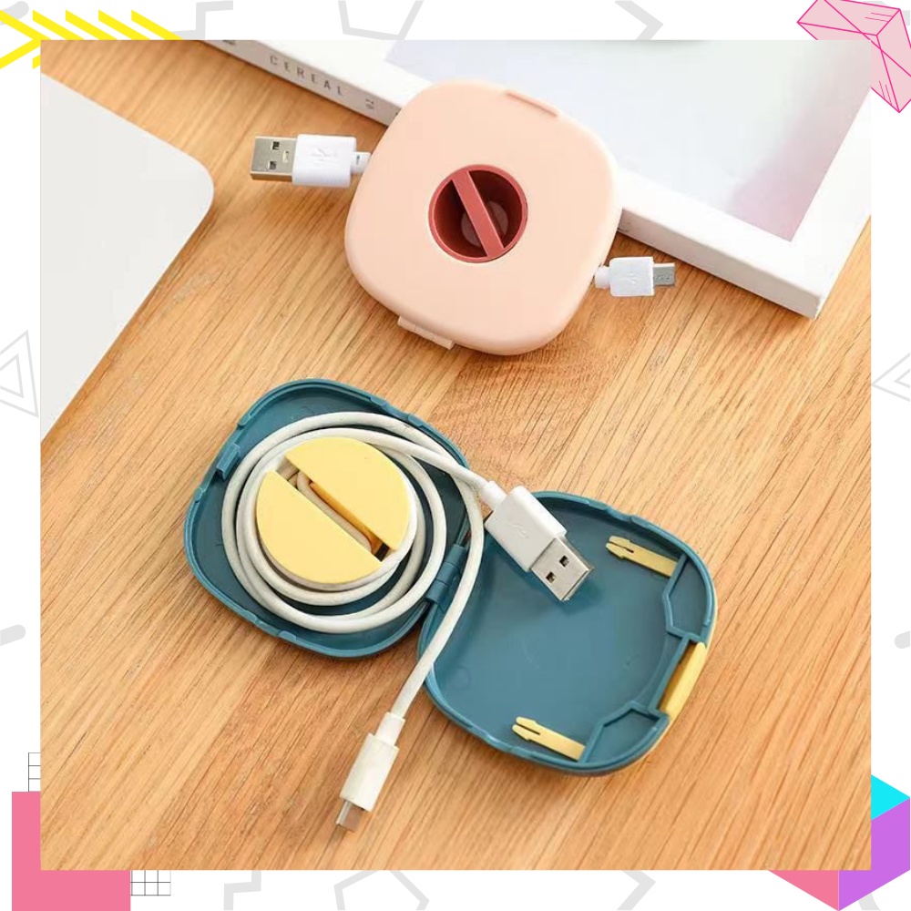 LEXJAKARTA  Tempat Penyimpanan Kabel Data / Charger / Headset Dan Bisa Holder Standing HP