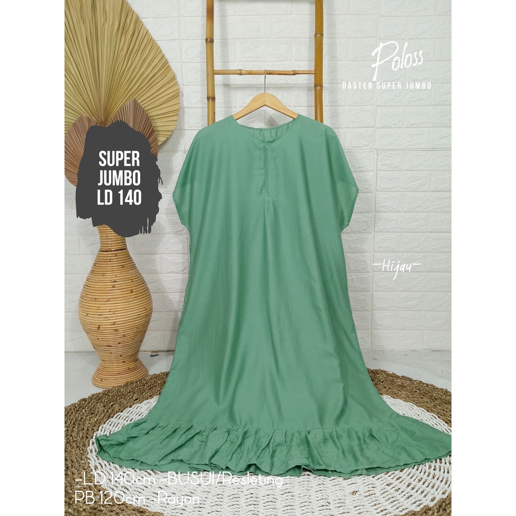 LD 140cm Daster Super Jumbo (42 Motif) (Part 2) dan  Daster Kaftan Viral LD 150cm Ruffle Big Size-Polos Mint