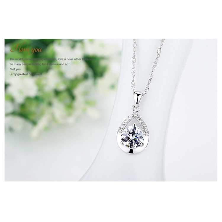 925 Perak Liontin Untuk Wanita Sebuah kristal es berlian ungu (Tanpa rantai) Perhiasan Fashion