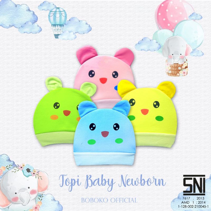 BOBOKO Topi Bayi Baby Hat Topi Lucu Topi Gemes