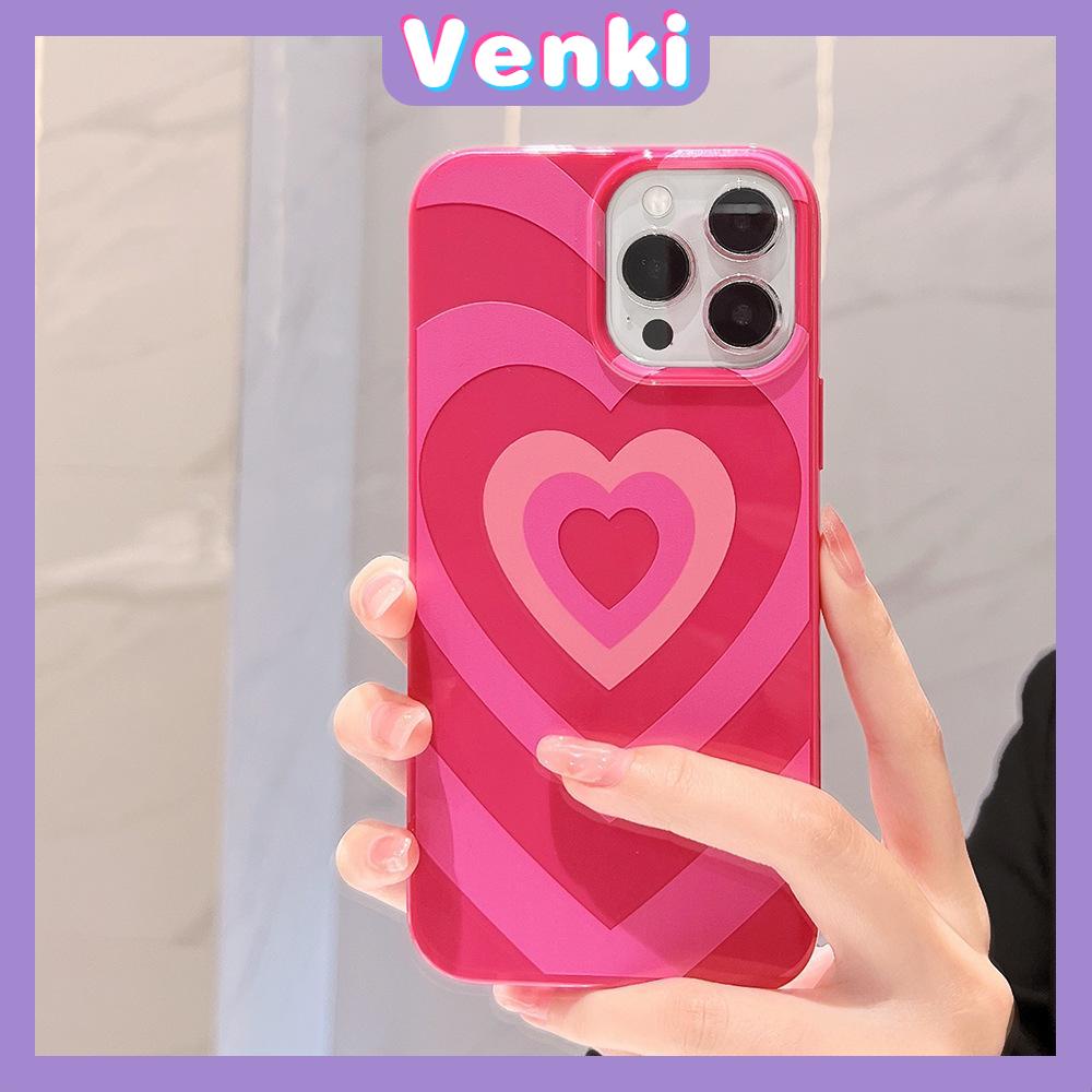 iPhone Case For 14 Series TPU Soft Case Glossy Pink Candy Case Camera Protection Shockproof Love Circle For iPhone 14 13 12 11 Plus Pro Max 7 Plus X XR