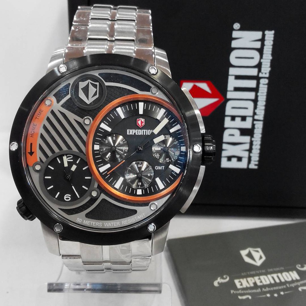 jam tangan expedtion original E 6736MT SILVER HITAM ORANGE