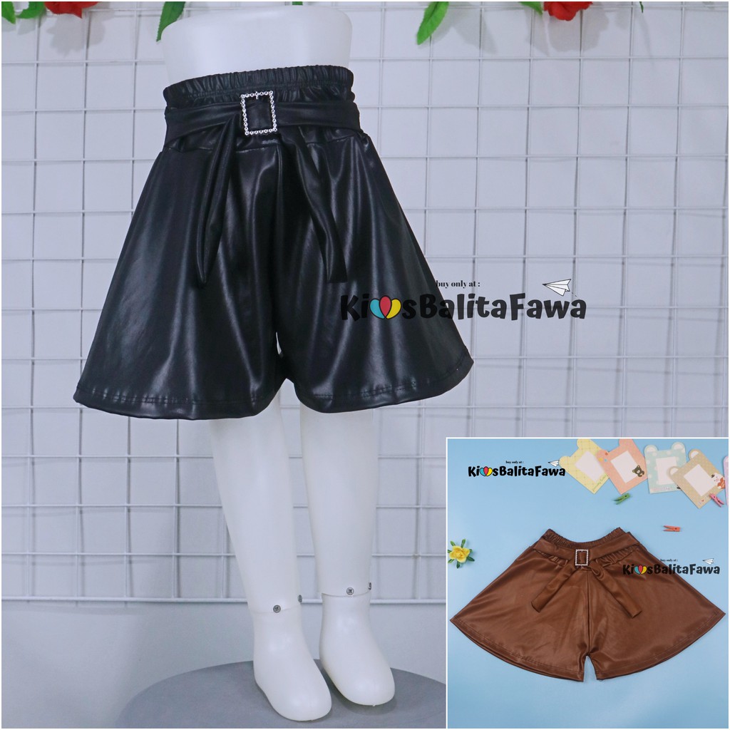 Leather Pants Uk 3-4 Tahun / Rok Celana Polos Bawahan Anak Perempuan Murah ModelGrosir Adem