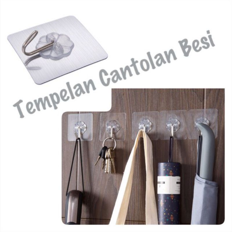 Tempelan / Gantungan Charger / Kabel / Cantolan Besi / Lubang Baut /  Lubang lemari / cantolan Male - Female