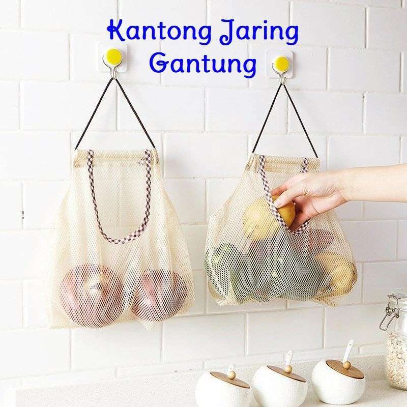 TERLARIS!!! Tas Kantong Jaring Serbaguna Tempat Penyimpanan Buah Sayur Bawang dll SERBAGUNA