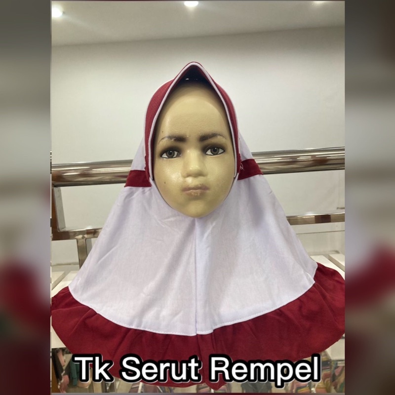 SKD JILBAB Jilbab Anak Sekolah/Tk Serut Rempel