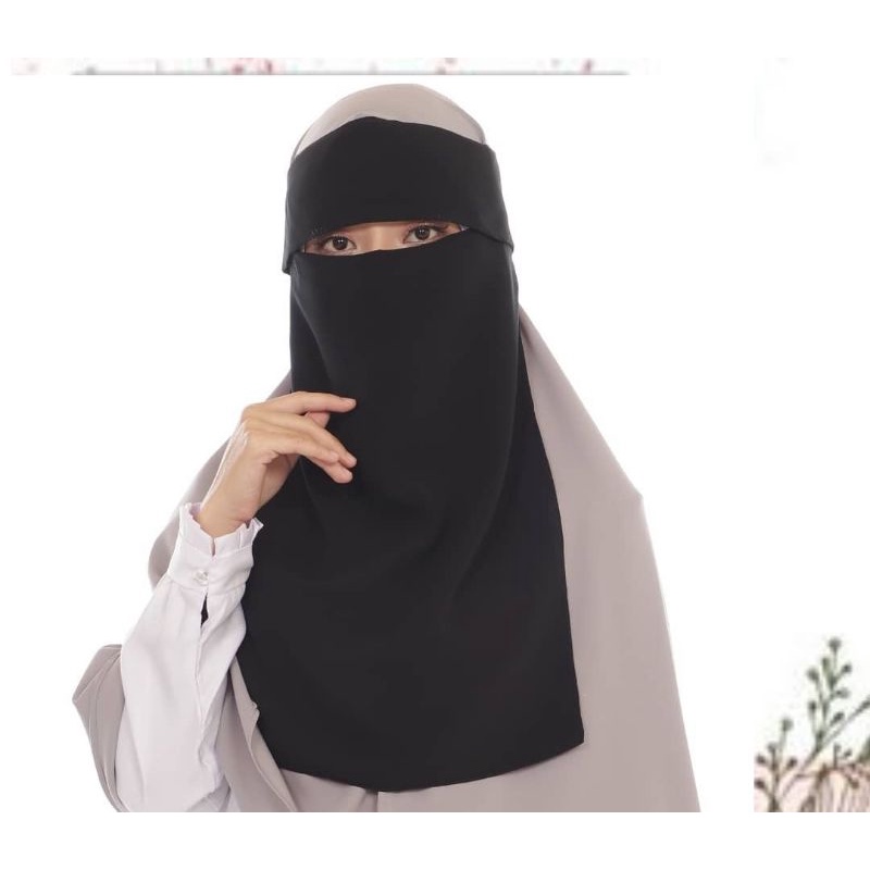 Cadar Bandana Poni Kancing Wolfis | Niqab Poni | Poni kancing ekslusif | Bisa Cod