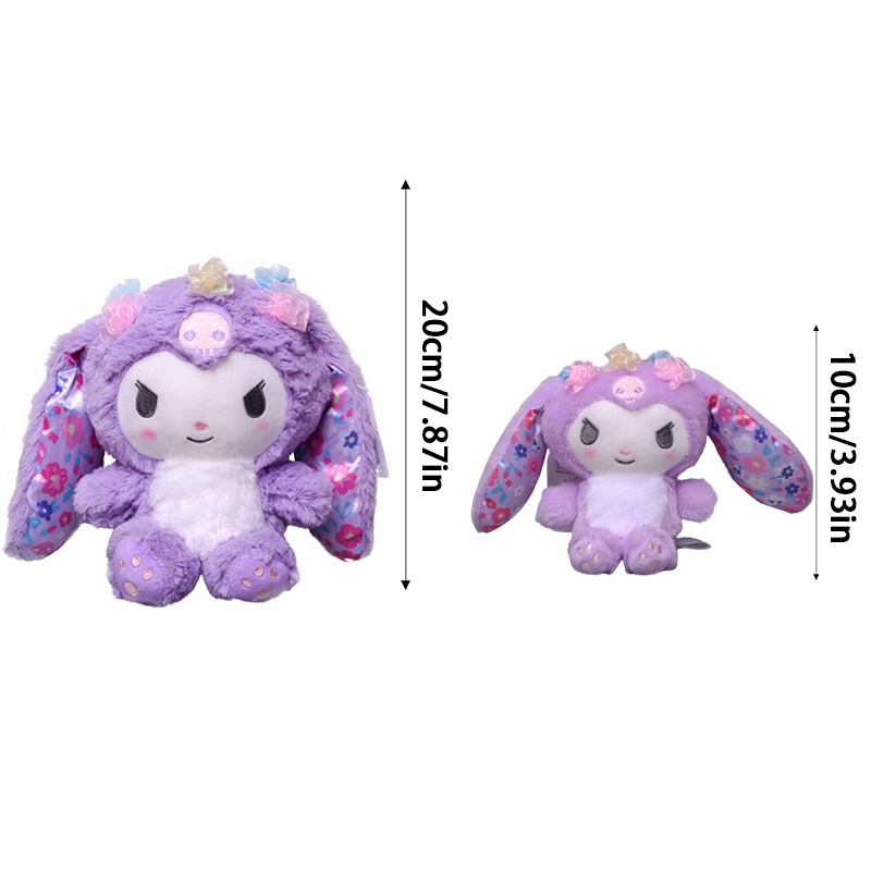Mainan 10cm/20cm Sanrio Plush Toy My Melody Kuromi Cinnamoroll Plush Toy Keychain Pendant Decor