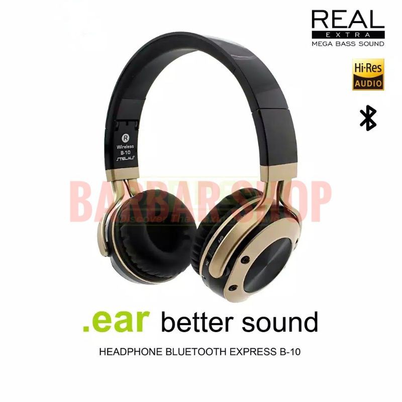 HEADPHONE BLUETOOTH EXPRESS B-10 HEADBAND NIRKABEL BEBAS GENGGAM STEREO