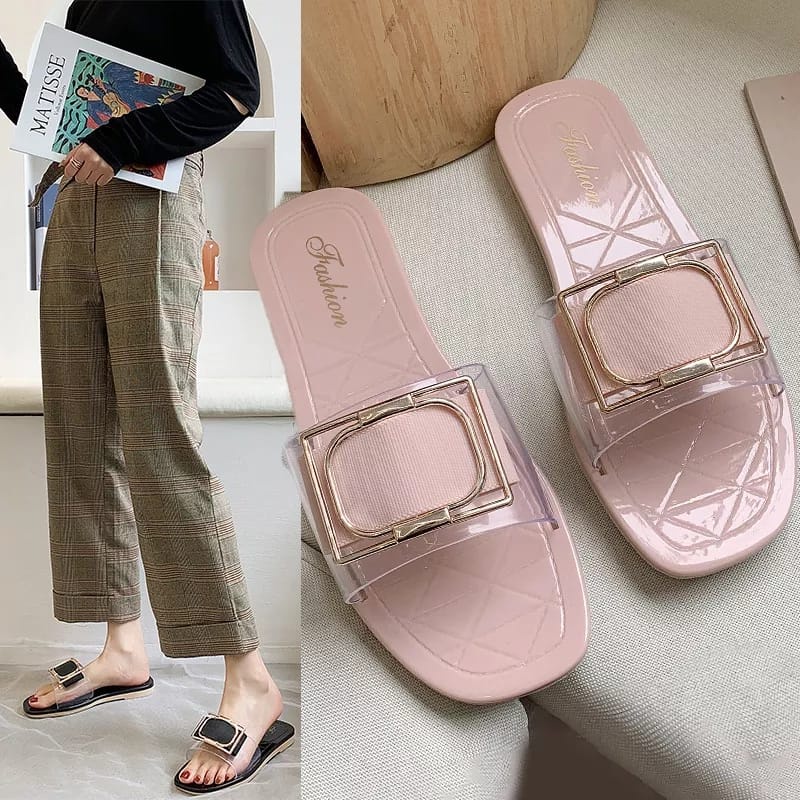 Sandal Flat Wanita Simple Kekinian Sendal Flip Flop MALL SHOPPING