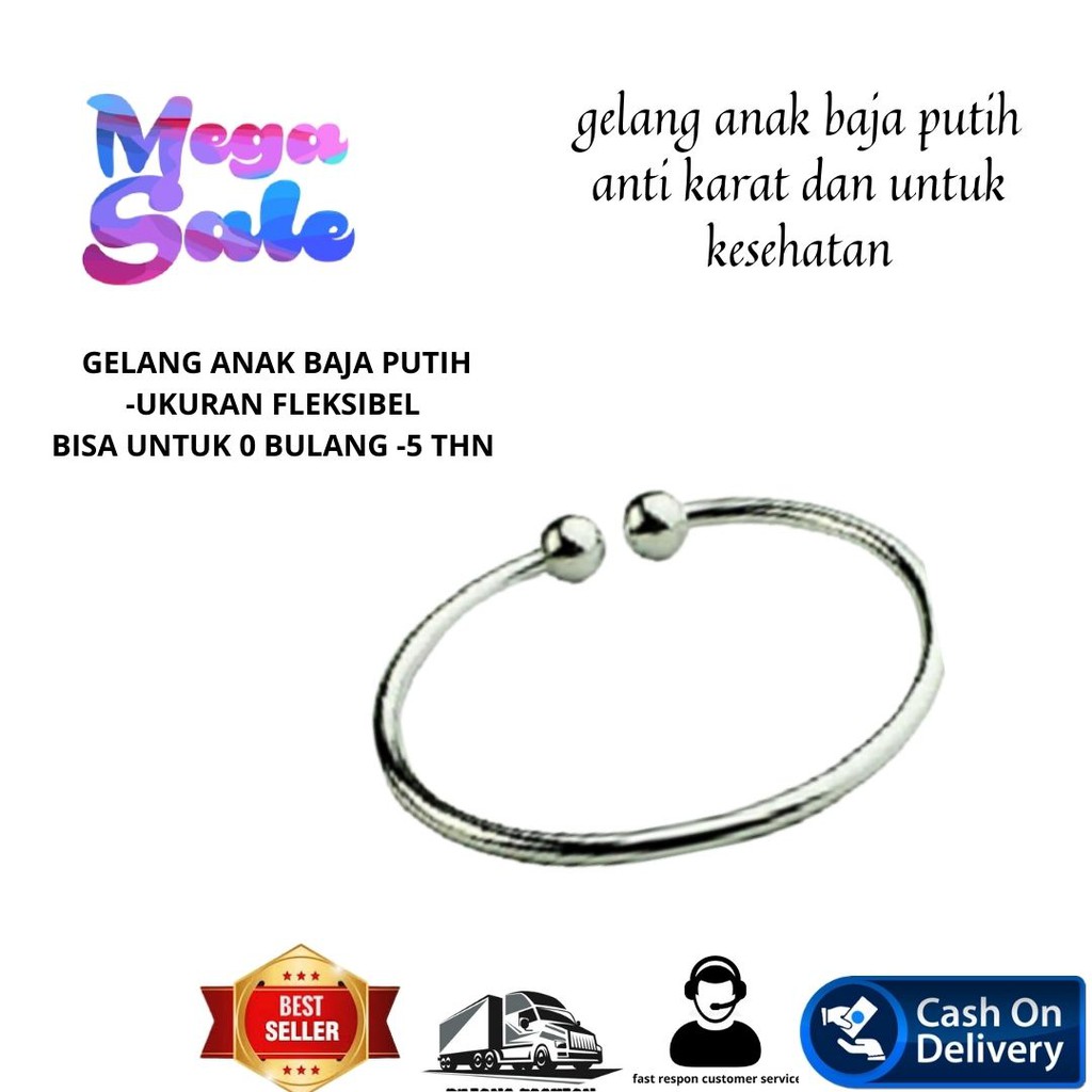 GELANG BAYI BAJA PUTIH