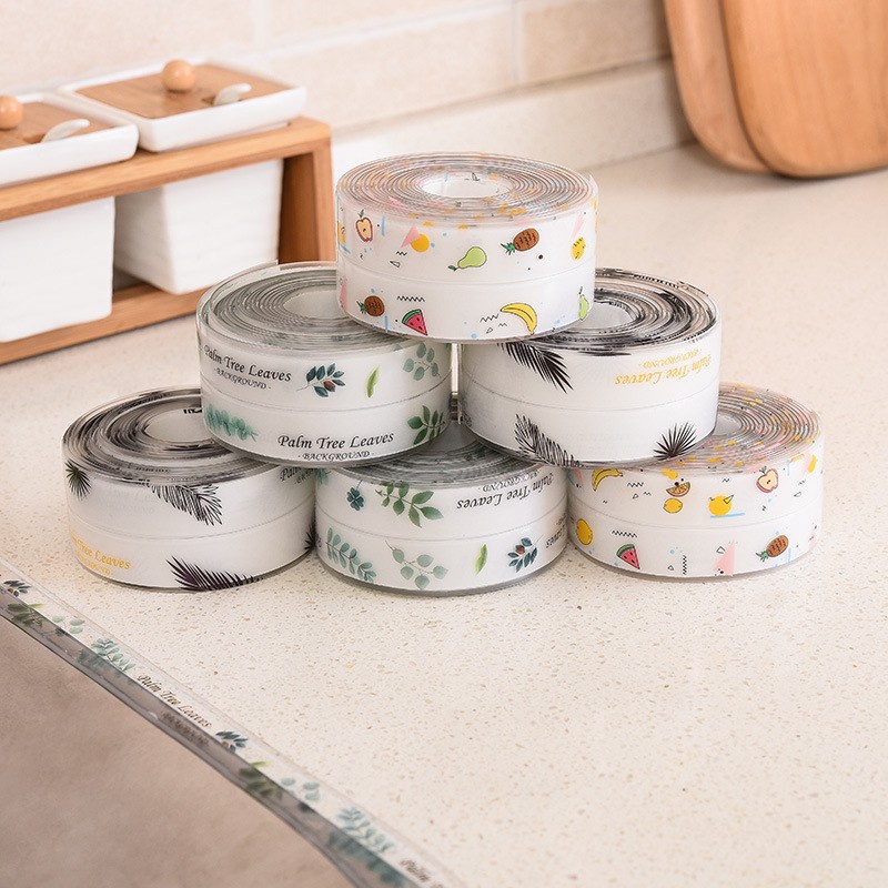 [1Roll Kitchen Waterproof and Mildew PVC Sealing Strip] [Sink Corner Living Room Sink Moisture-proof Tape] [Bathroom Corner Line Stickers]