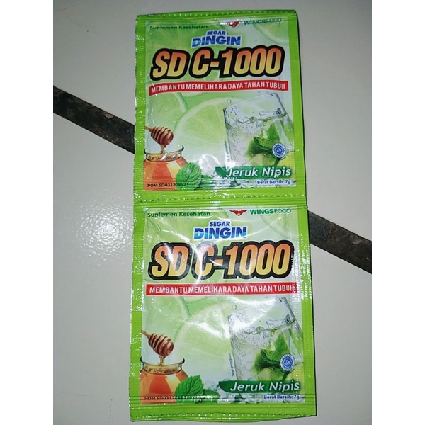 

Segar dingin SD C -1000 jeruk nipis 1renceng ( Isi 12 sachet )