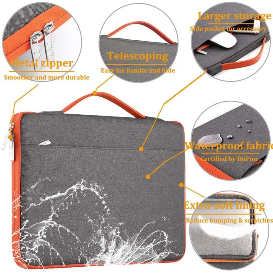 Tas Laptop Softcase Sleeve Case Handbag 15.6 inch Waterproof - Grey