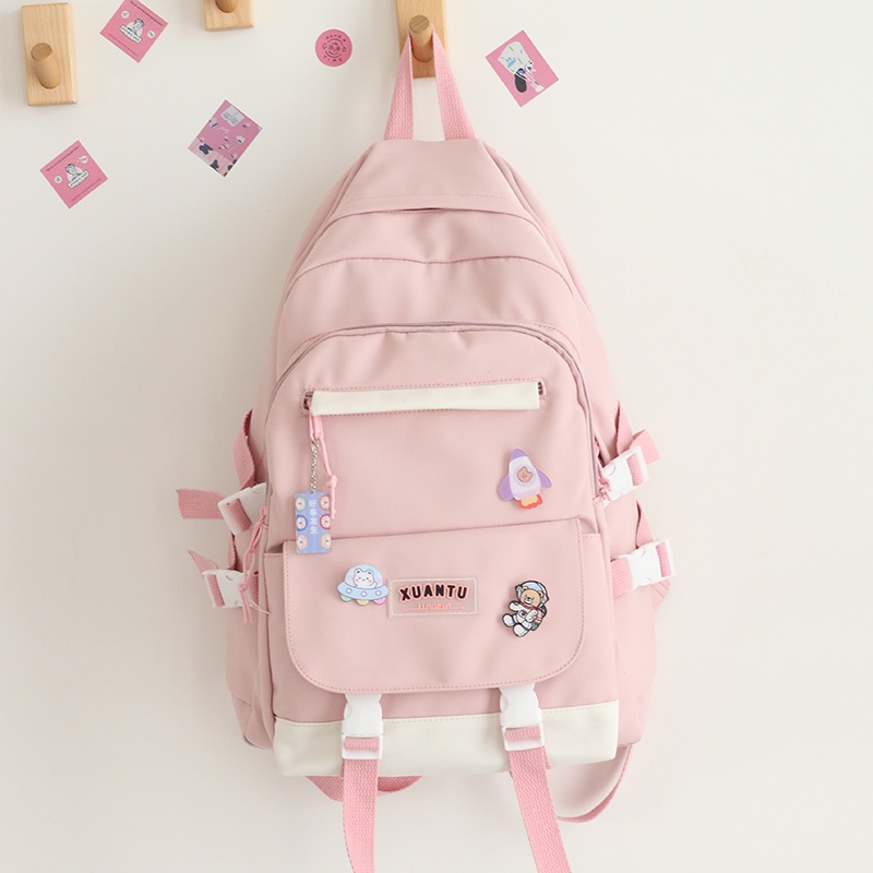 Desilstyle Baru Populer 2022 Tas Sekolah Wanita Versi Korea Ransel Siswa Sekolah Menengah Pertama Sekolah Dasar Dalam Ransel Jepang Ransel Korea Murah Tas Punggung Perempuan Dewasa Sederhana Backpack Anak Perempuan Sekolah SD SMP SMA SMK KULIAH-7