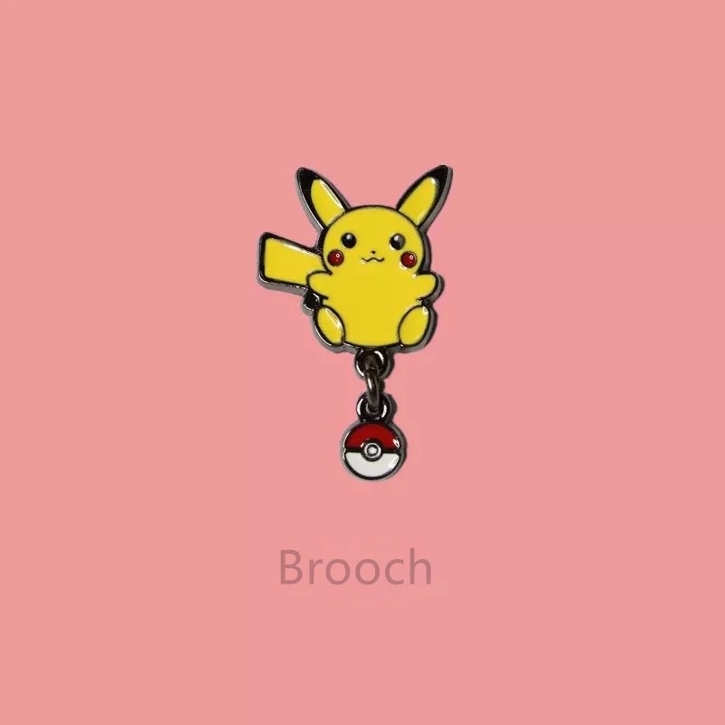 Gaya Jepang kartun lucu kepribadian elf Pikachu paduan bros lencana pria dan wanita mahasiswa tas pa