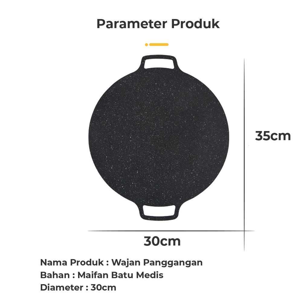 Alat pemanggang / Tempat pemanggang bulat BBQ Piring pemanggang
