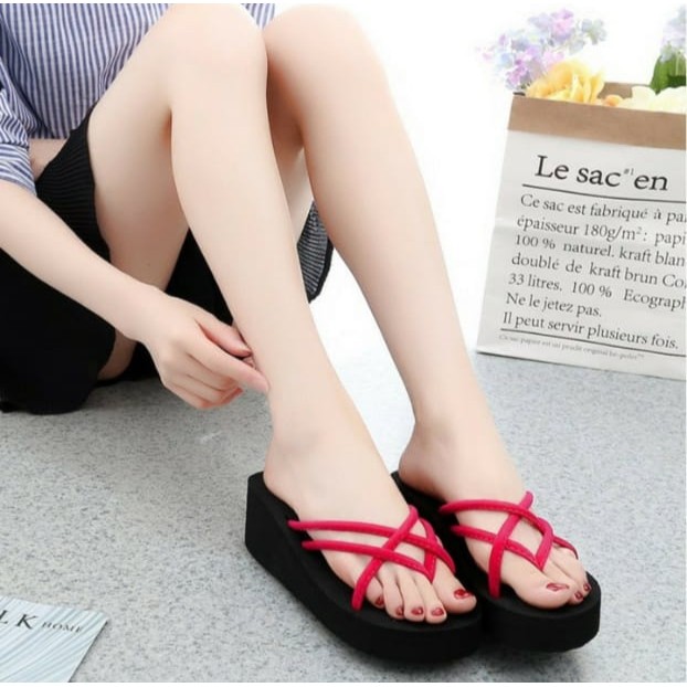 sandal wedges  wanita platfrom