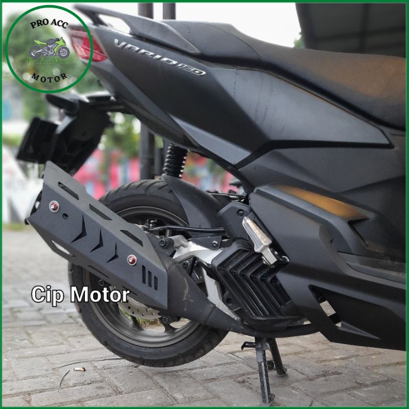 Cover Tutup Knalpot NEW PCX 160 Robot VARIO 160 Hitam Cover Muffler New PCX 160 (COD)