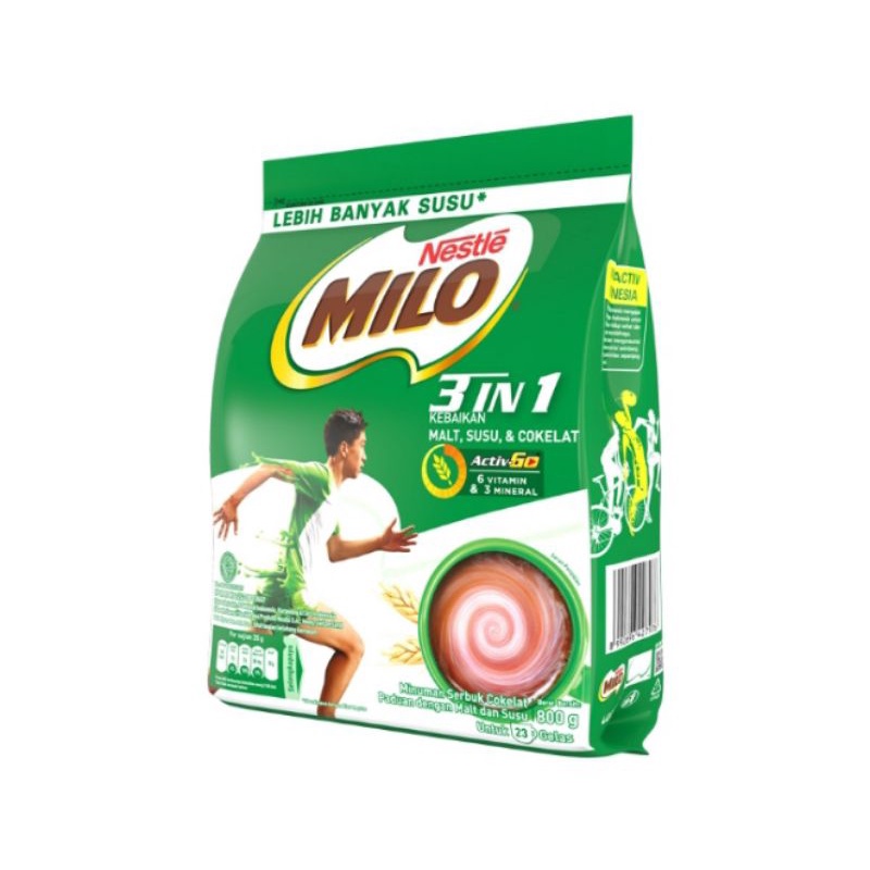 

Milo 3 in 1 Aktiv Go 790gram / Milo Coklat Malt