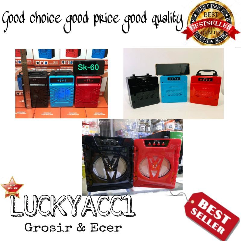 LC - Speaker Bluetooth SK62 SK60 SK61 Portable Wireless Standing Aux SK-62 SK-60 SK-61