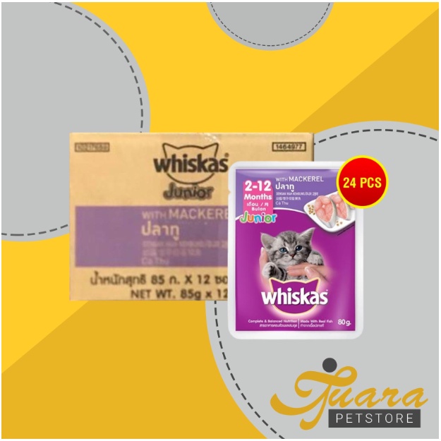 Makanan Basah Kucing Whiskas Sachet Pouch Grosir Dus isi 24 PCS 85 GR