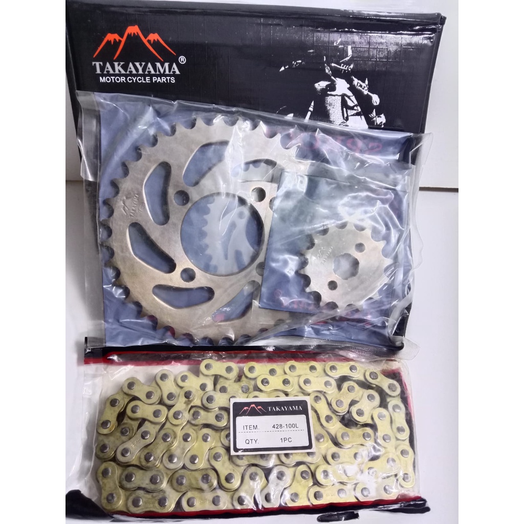 GEAR SMASH GIR GER SET SMASH SHOGUN  RANTE GOLD HARD TEBAL 428H-100 GIR GOLD 14T 35T