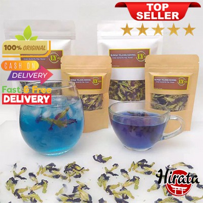 

10GRAM TEH BUNGA TELANG BUTTERFLY PEA FLOWER TEA OBAT HERBAL JAMU ALAMI REMPAH JSR 10GRAM