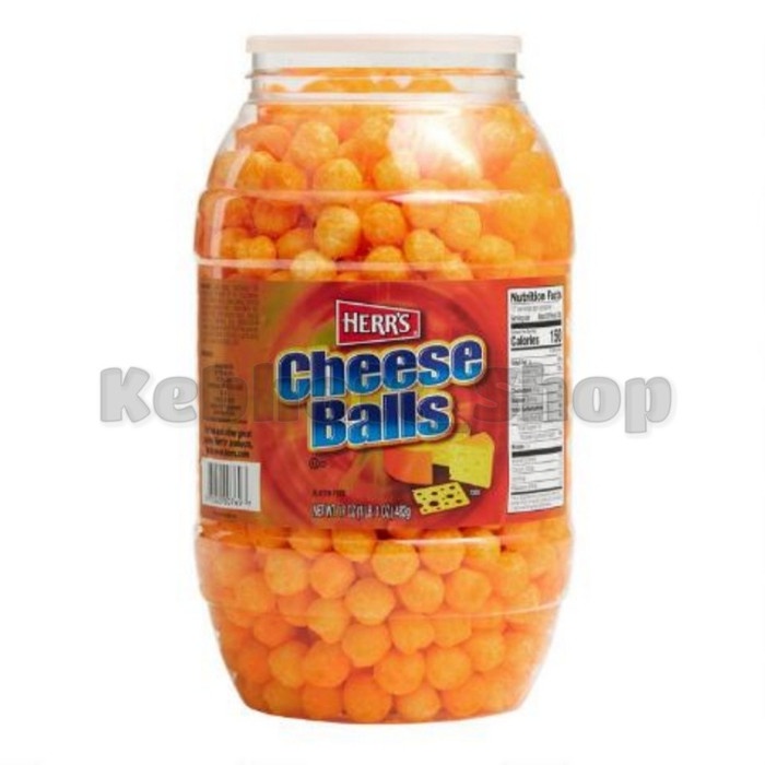 

Herr's Cheese Balls Barrel Snack 428gr Herrs Snacks Cheez Ball