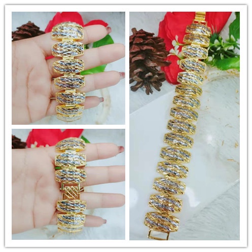 Gelang Xuping Lapis Emas 24K Perhiasan Fashion F48-50