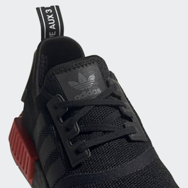 nmd_r1 shoes black and red