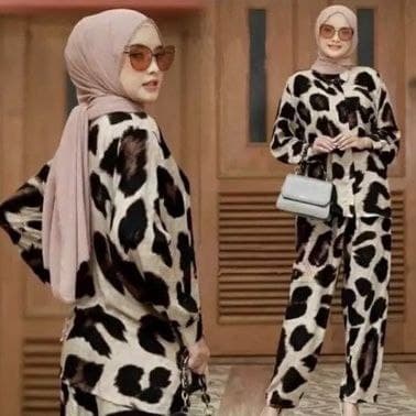 Celana Kulot Motif Sapi Zebra Bunga Tie Dye Rayon