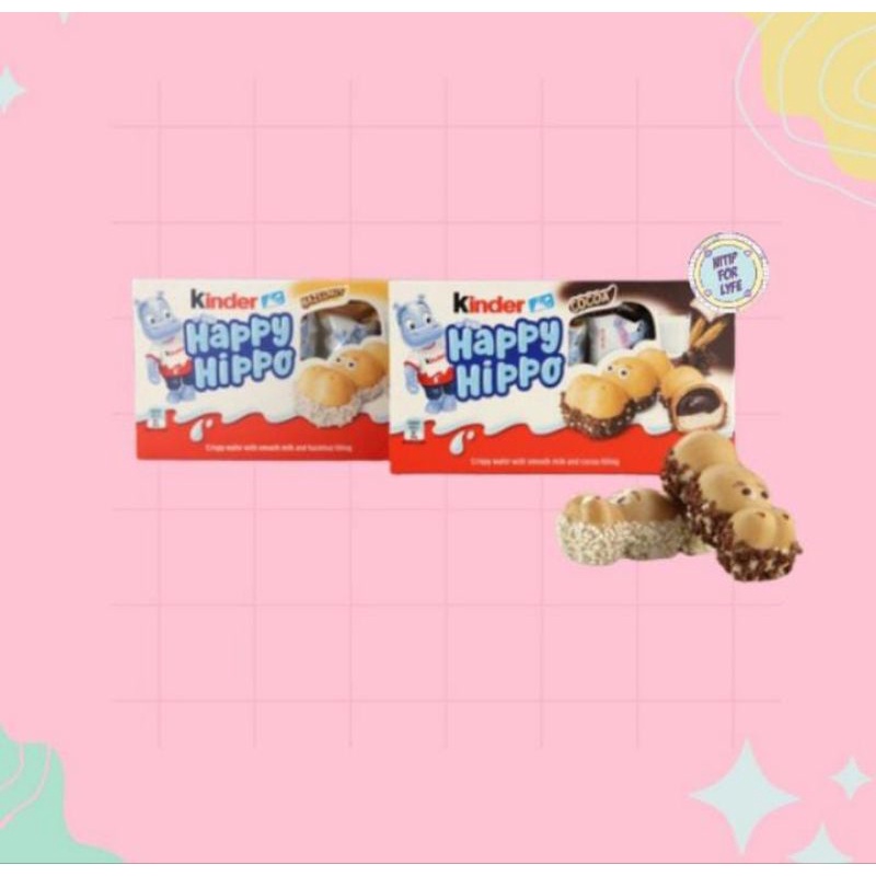 

READY STOCK!! Kinder Happy Hippo cocoa & milk