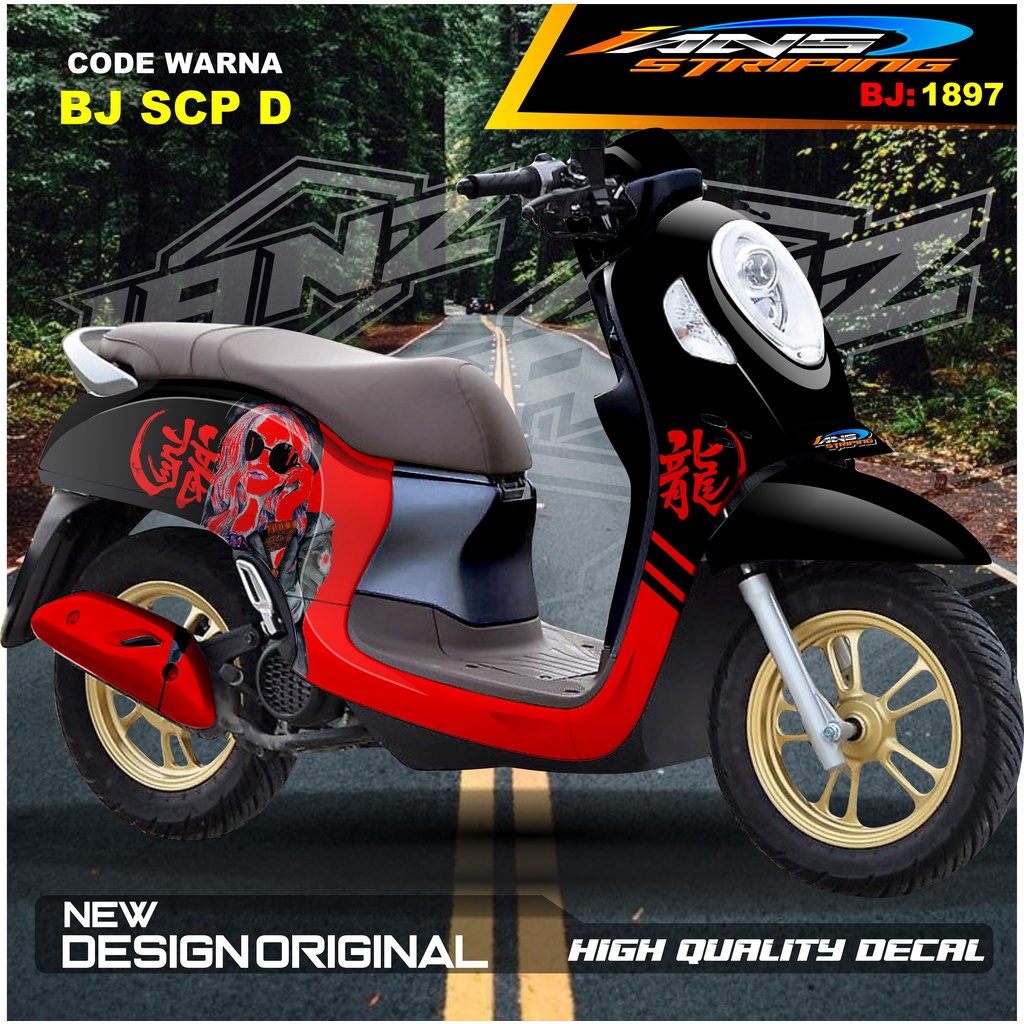 VARIASI STICKER FULL BODY SCOOPY / STICKER ALL NEW SCOOPY / STIKER FULL BODY SCOOPY TERMURAH / STIKER MOTOR SCOOPY / STIKER MOTOR