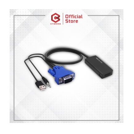 Vga to hdmi 3.5mm audio with usb adapter converter cyborg 1080p 60Hz - Konverter d-sub 15 pin male to hdtv female full hd