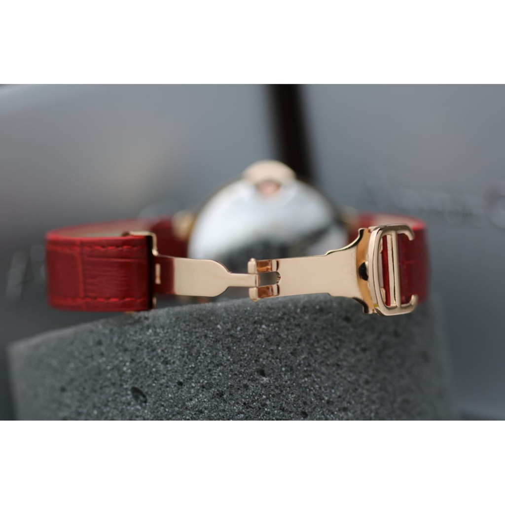 Jam Tangan Wanita Cewek Analog Cartier Premium Chrono Tali Kulit