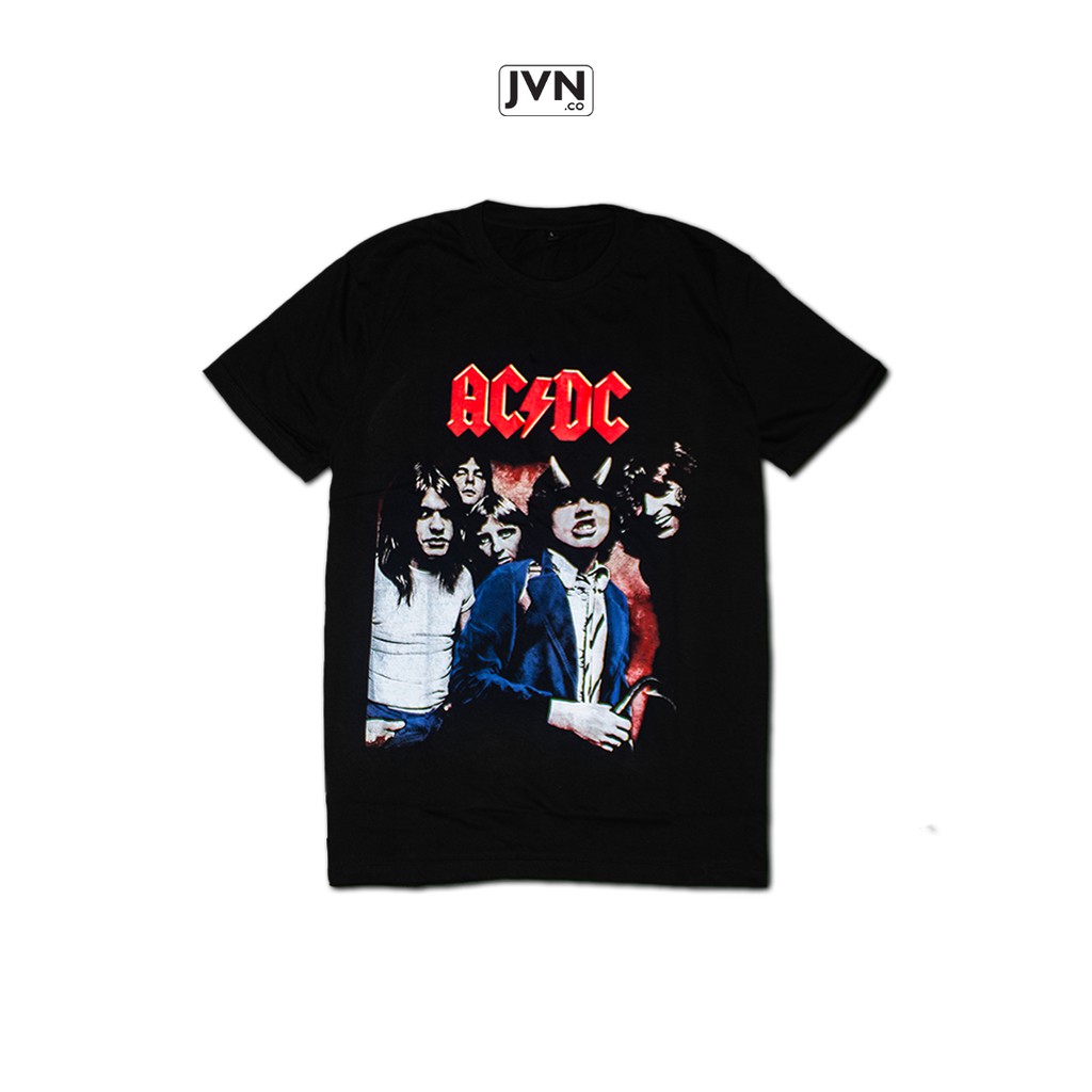 Jvn Kaos Band Tee | Kaos Acdc Oversize | Baju Atristik Oversize | Tshirt Ove