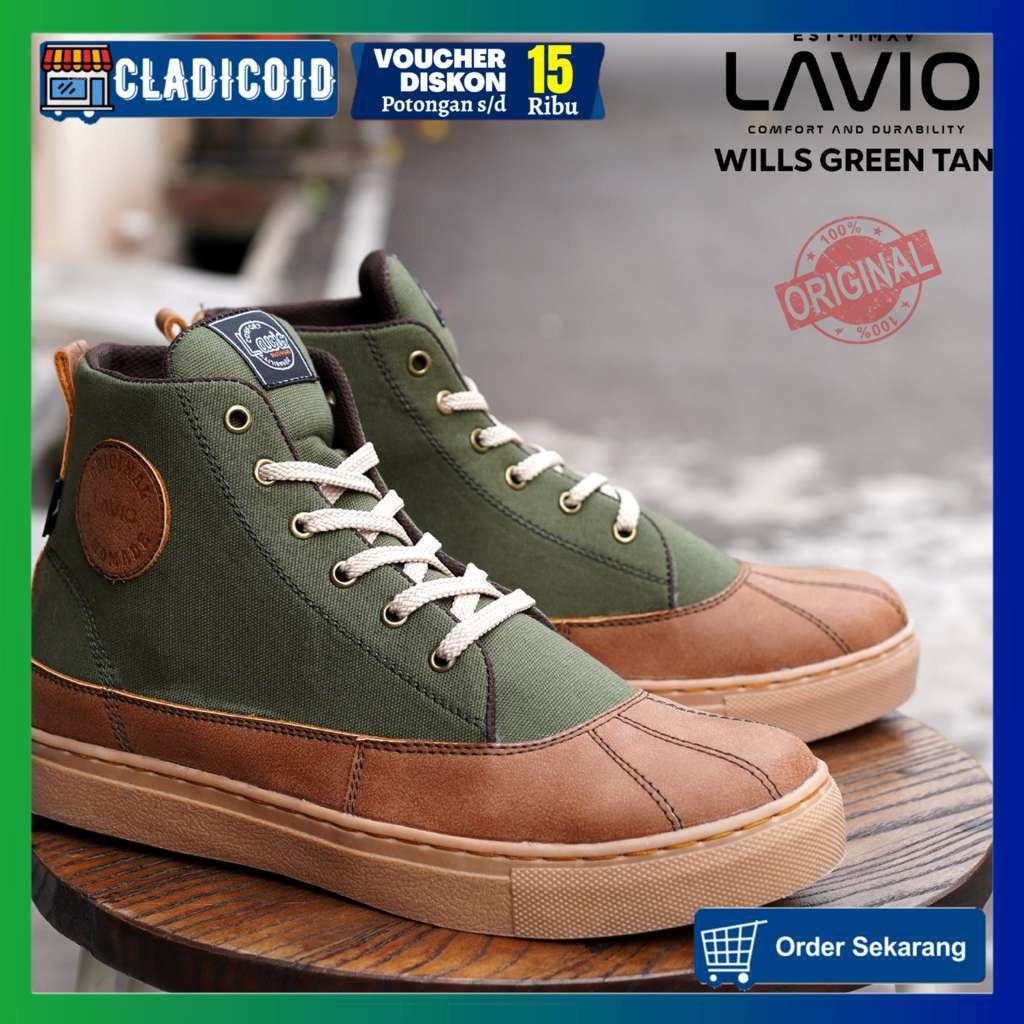 Sepatu Sneakers Pria Original Lavio Wills Sneaker Nongkrong Sekolah Kuliah Jalan Santai Outdoor