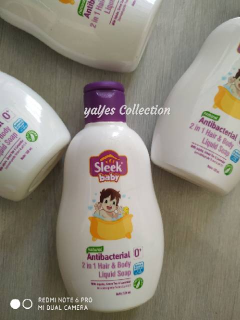 Sleek baby 120 - 250 - 300 ml botol hair &amp; body liquid soap sabun cair bayi mandi bottle 2in1 refill